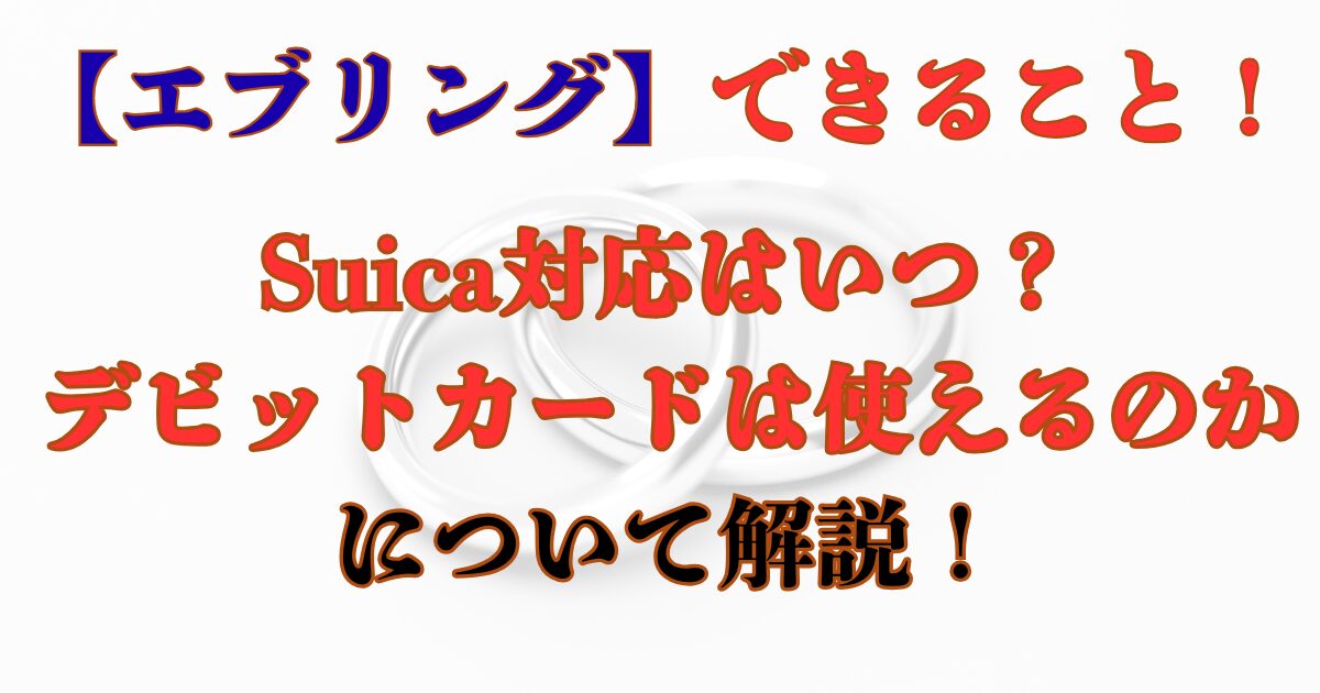 エブリング　できること