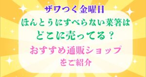 ザワつく金曜日 すべらない菜箸 販売店